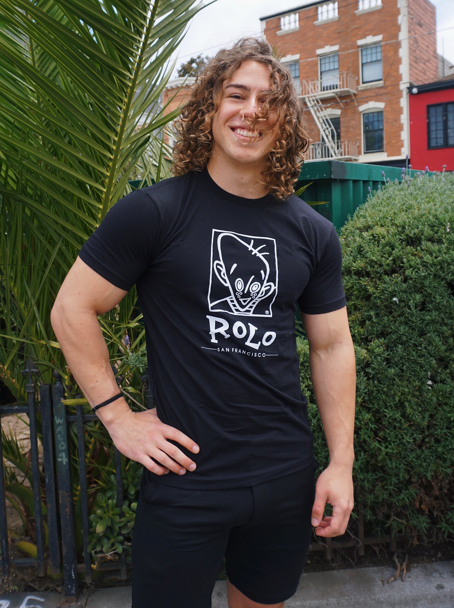 ROLO ORIGINALS LOGO TEE - WHITE ON BLACK