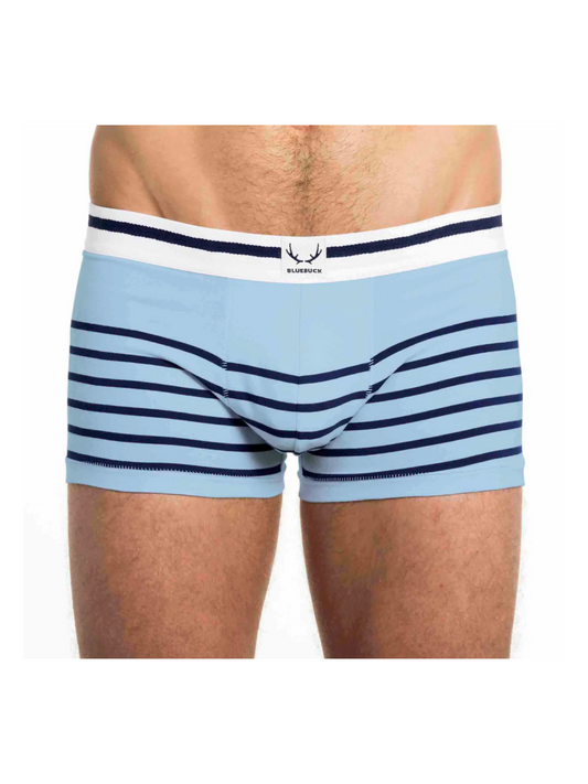 Nautical Trunk Ice Blue - Navy Stripes