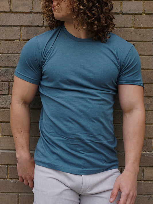 ROLO BASIC CREW NECK T-SHIRT - INDIGO
