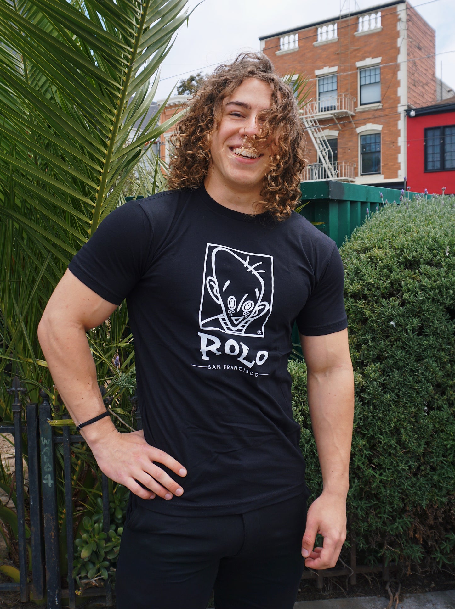 ROLO ORIGINALS LOGO TEE - WHITE ON BLACK