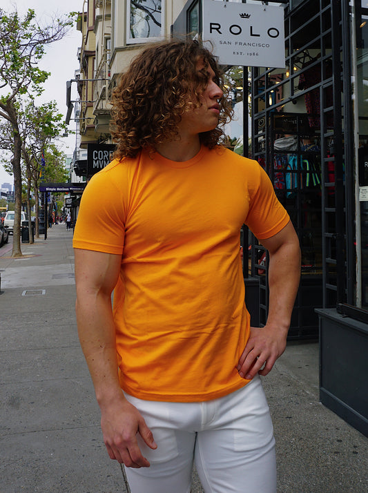 ROLO BASIC CREW NECK T-SHIRT - ORANGE