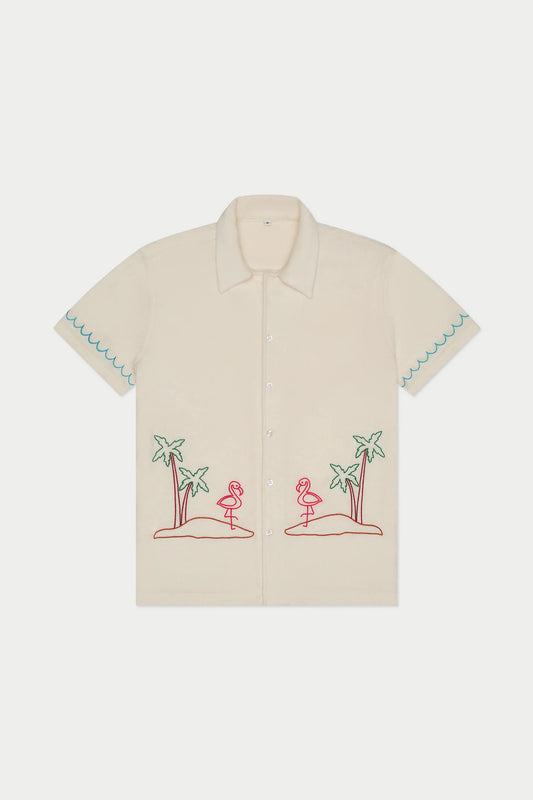 Flamingo Beach Terry Shirt