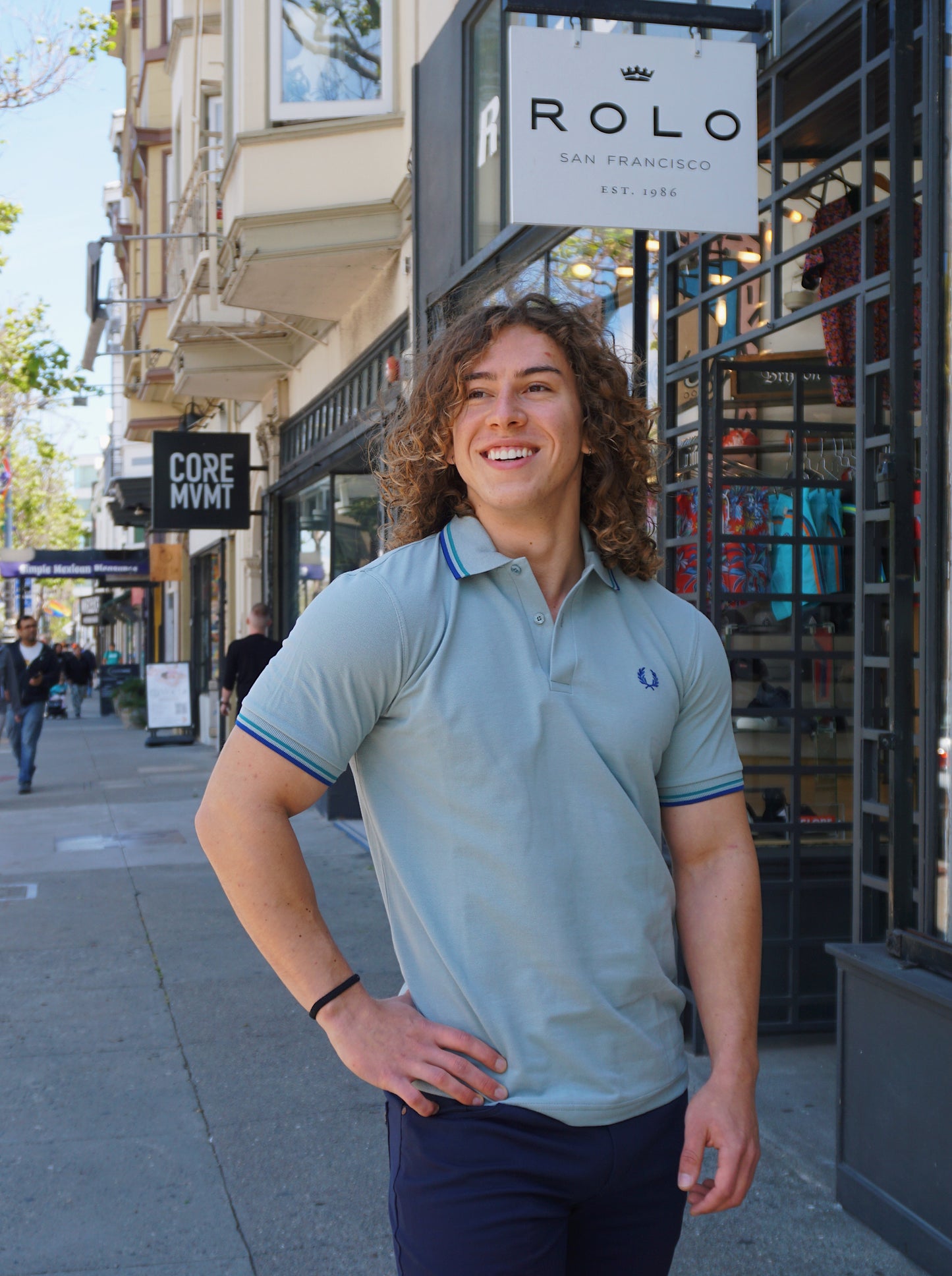 Twin Tipped Polo Shirt - Silver Blue