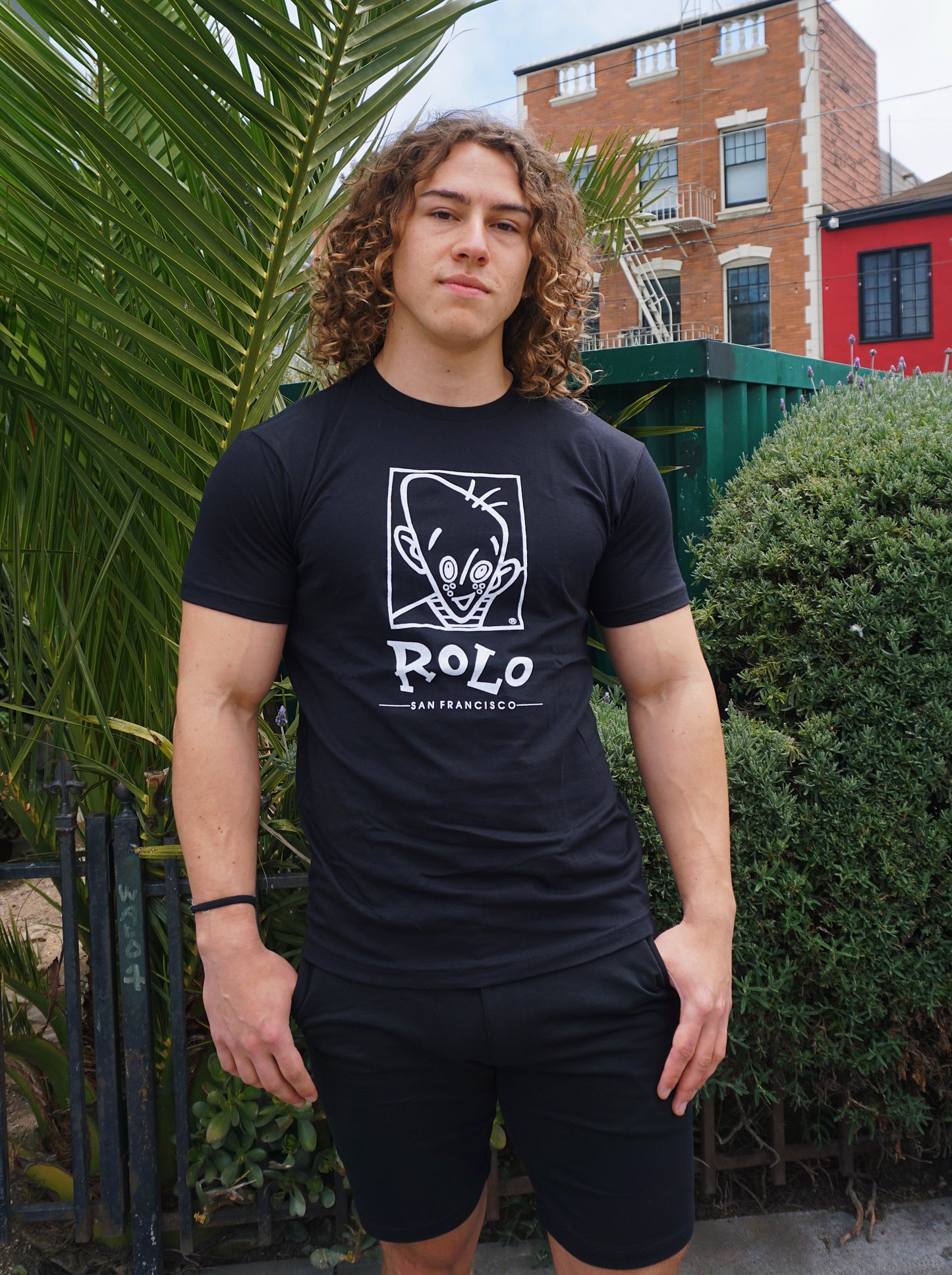 ROLO ORIGINALS LOGO TEE - WHITE ON BLACK