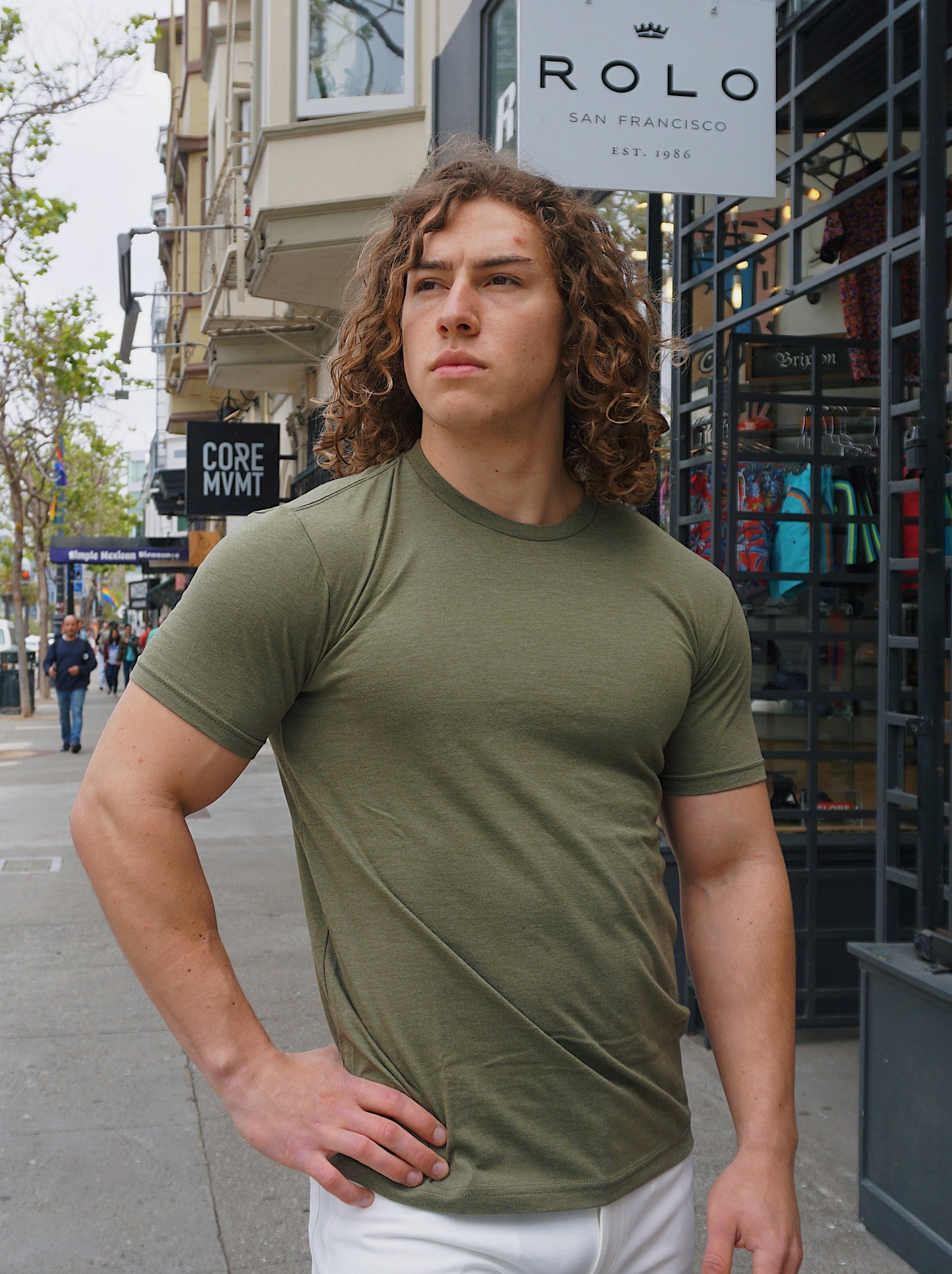 ROLO BASIC CREW NECK T-SHIRT - MILITARY GREEN-