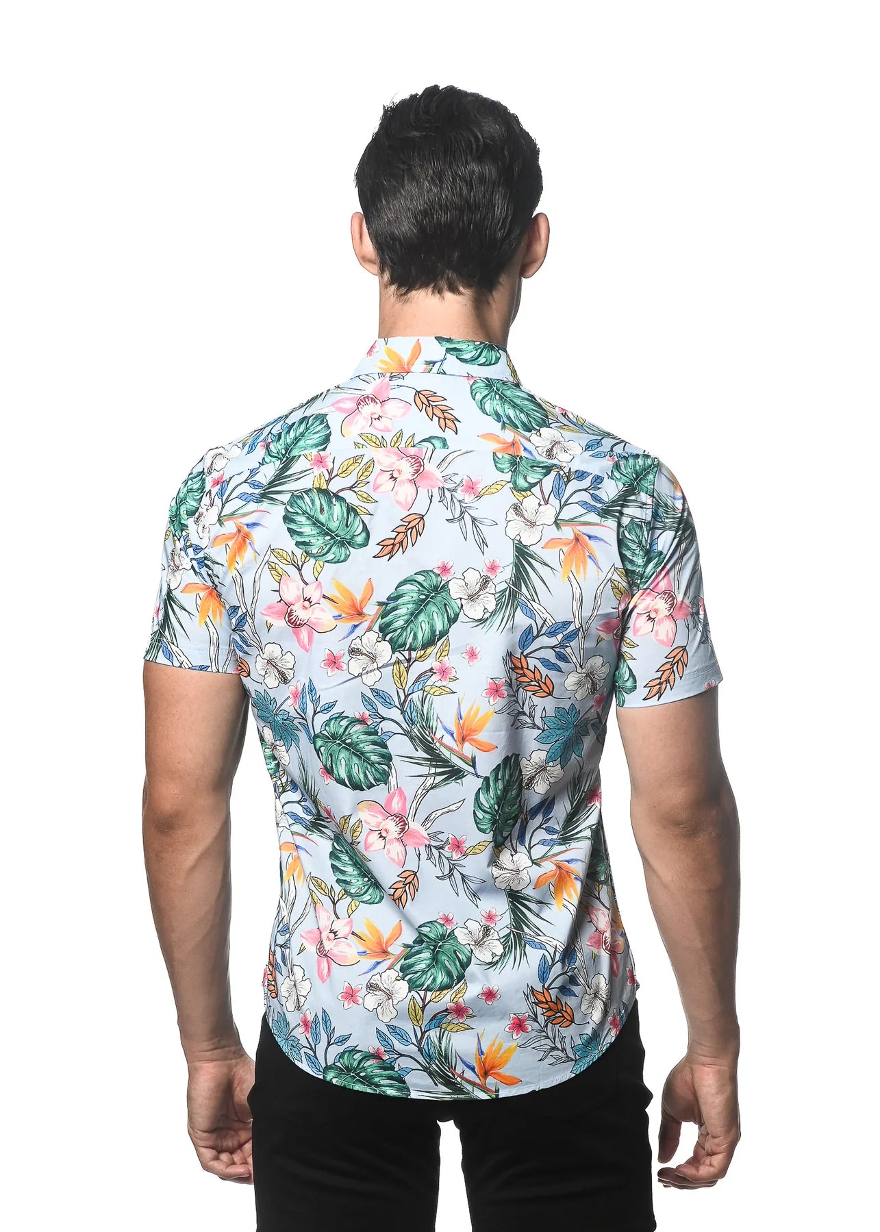 Printed Cotton Tencel S/S Shirt