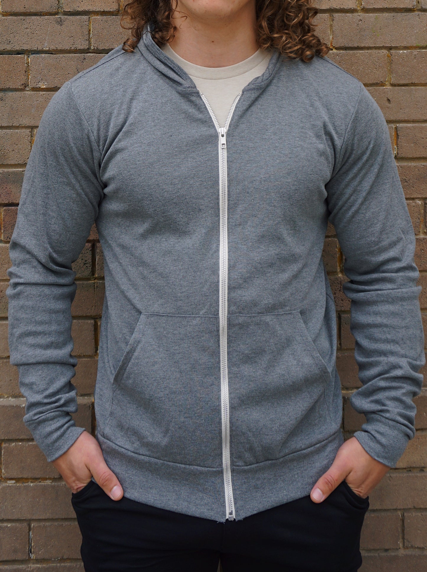 ROLO PREMIUM ZIP FRONT HOODIE GRAY