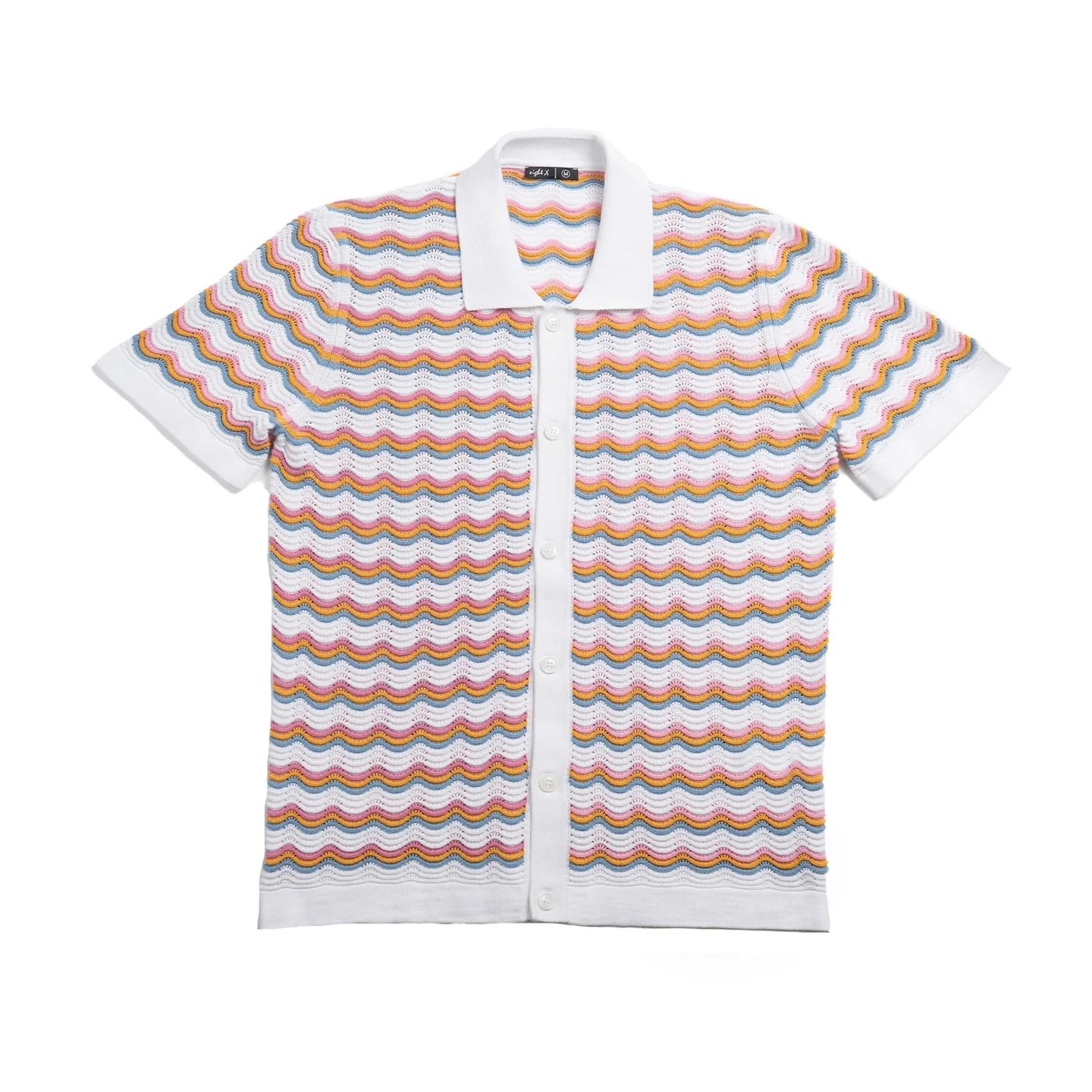 The Ripple Crochet S/S Button Up