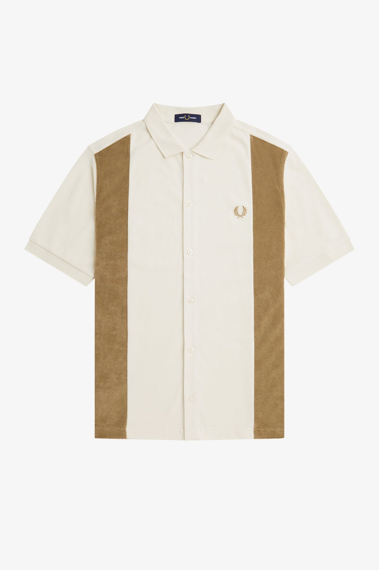 Towelling Panel Polo Shirt
