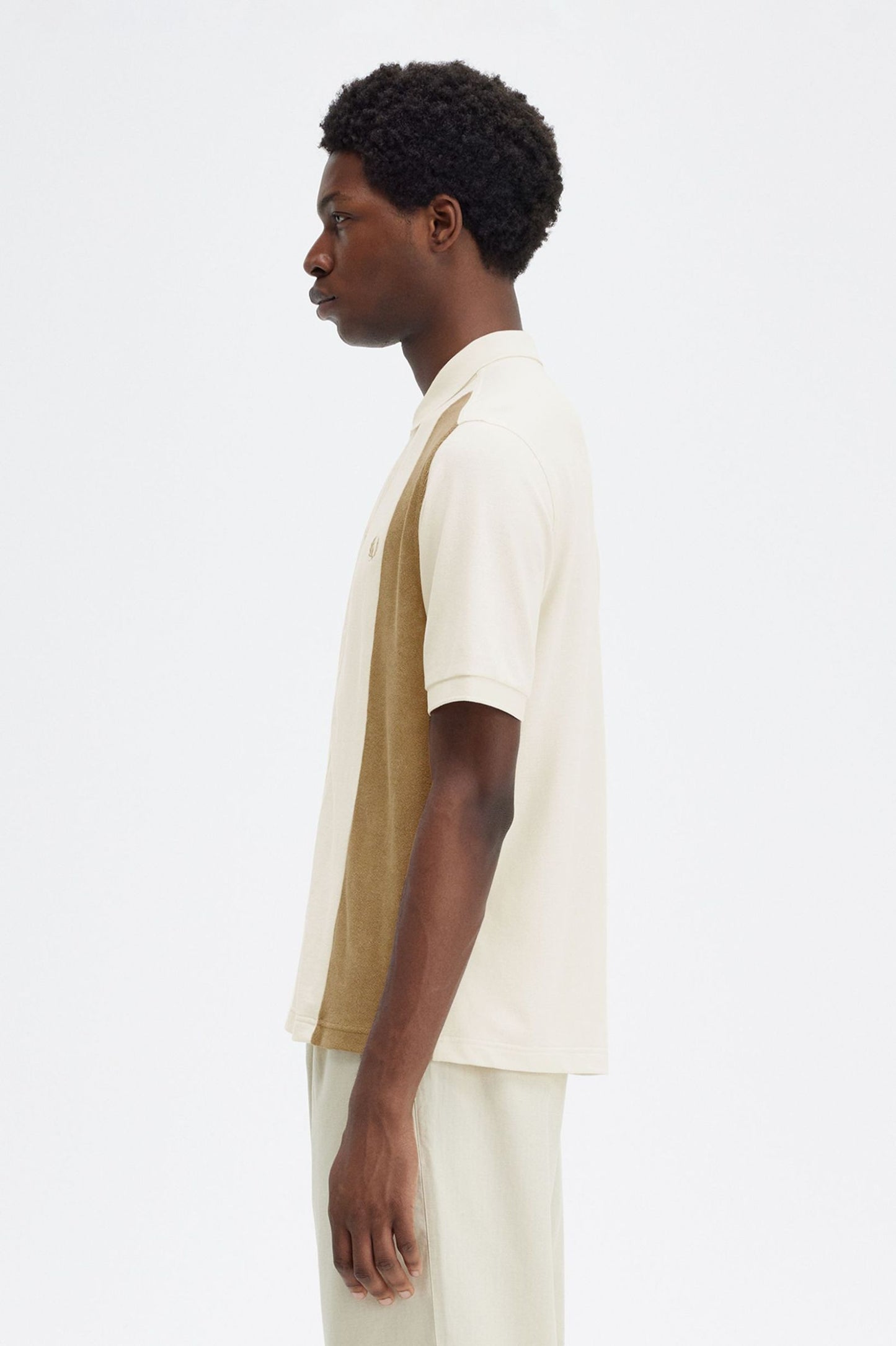 Towelling Panel Polo Shirt