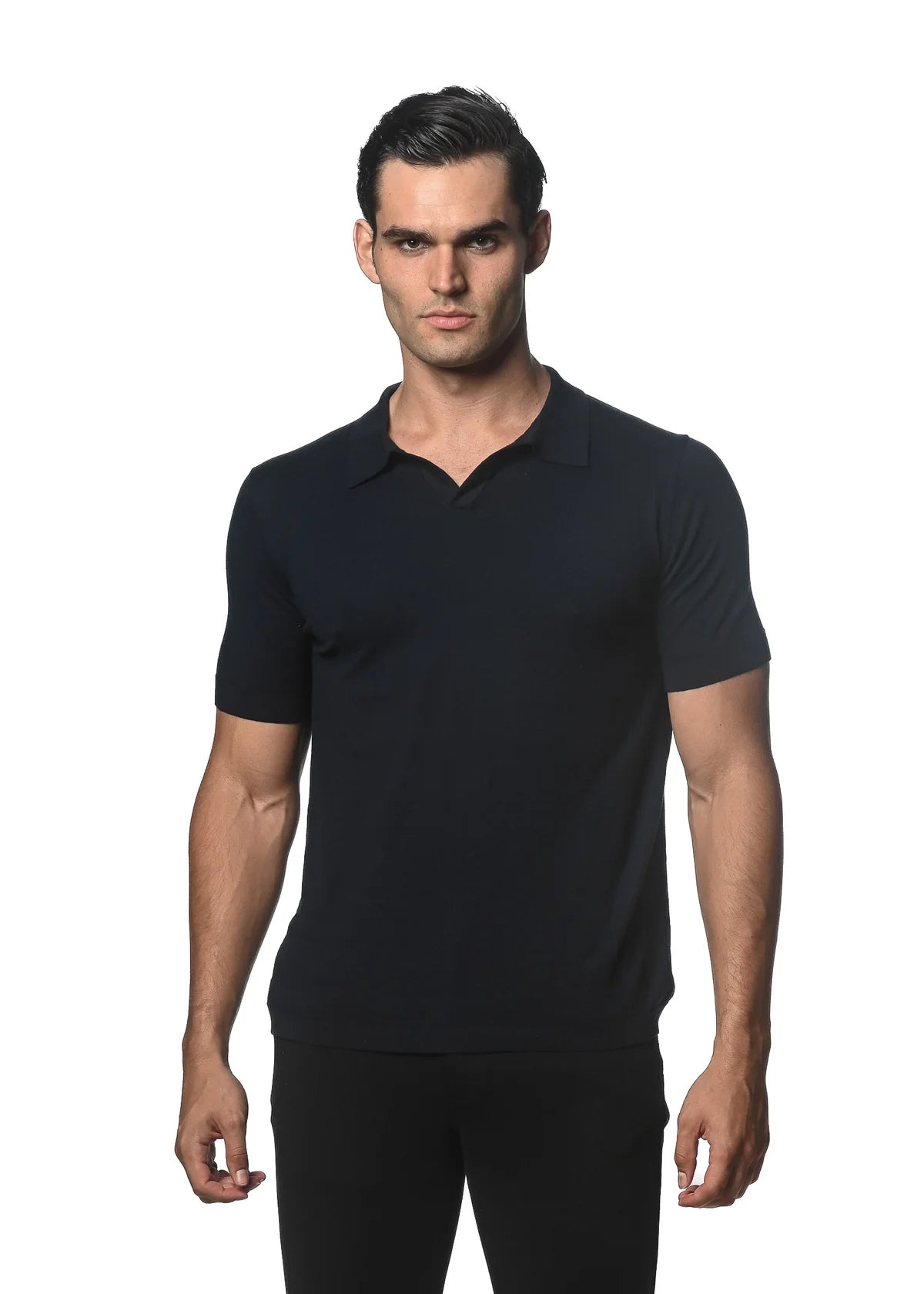 Johnny Collar Knitted Polo