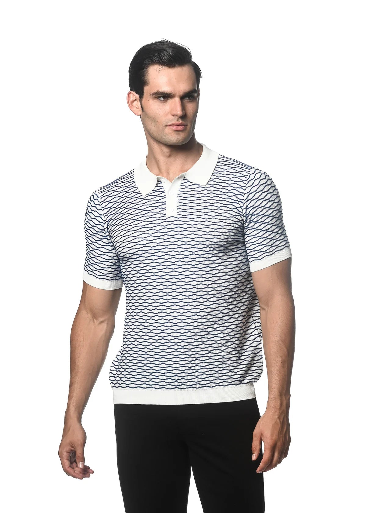 Textured Knitted Polo