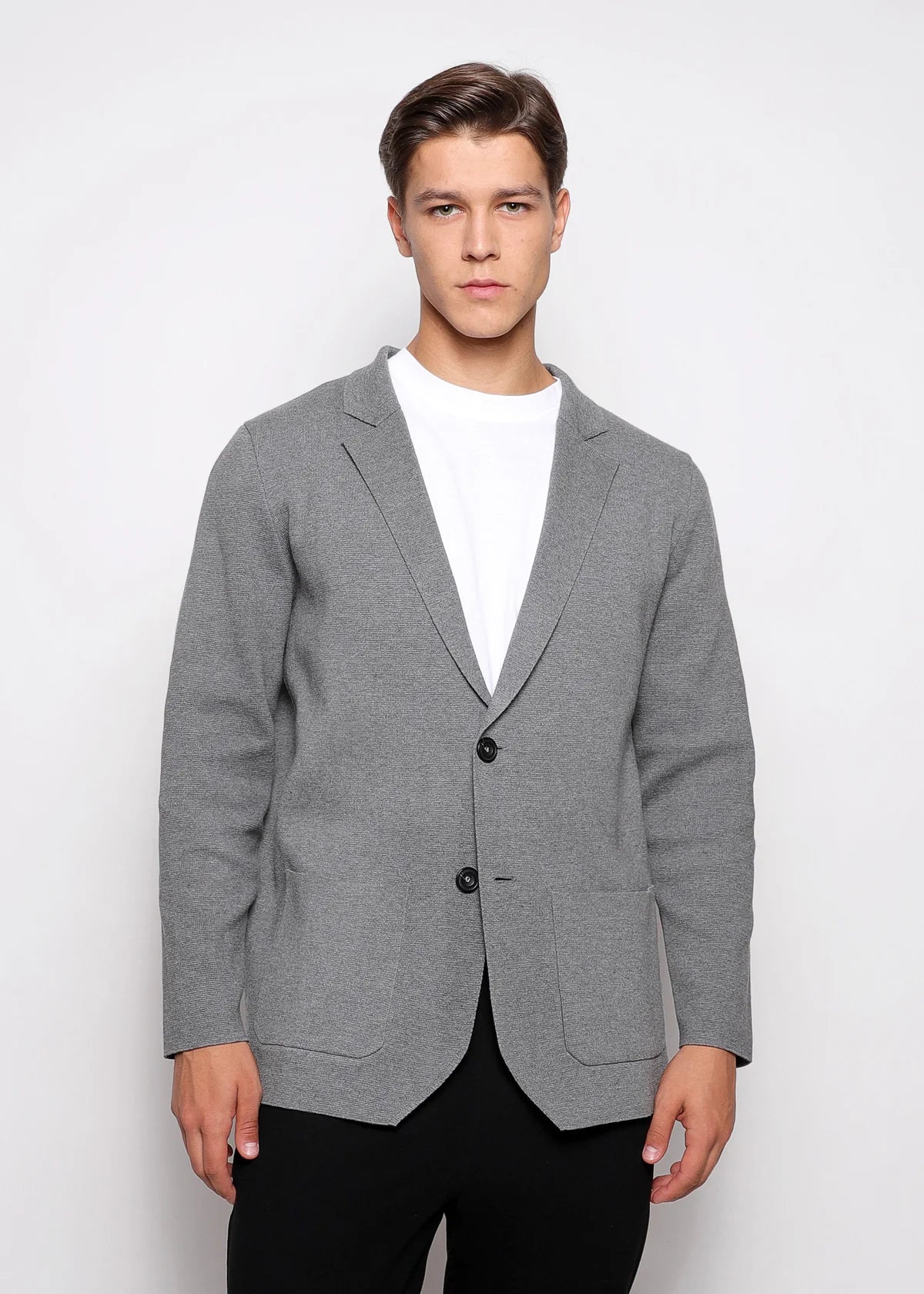 Cotton Deconstructed Knitted Blazer