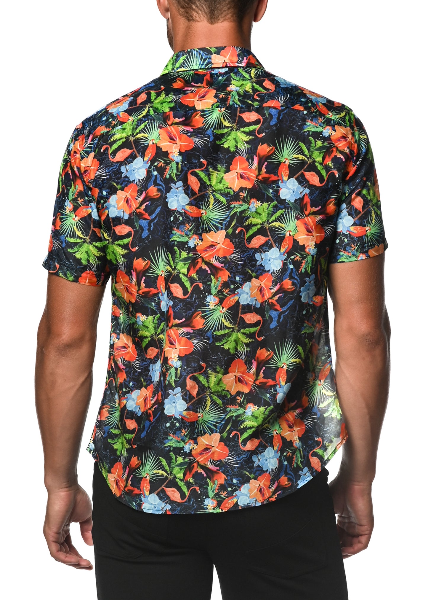 Cotton/Silk Short Sleeve Woven Shirt