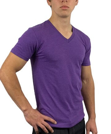 ROLO BASIC V-NECK T-SHIRT PURPLE RUSH