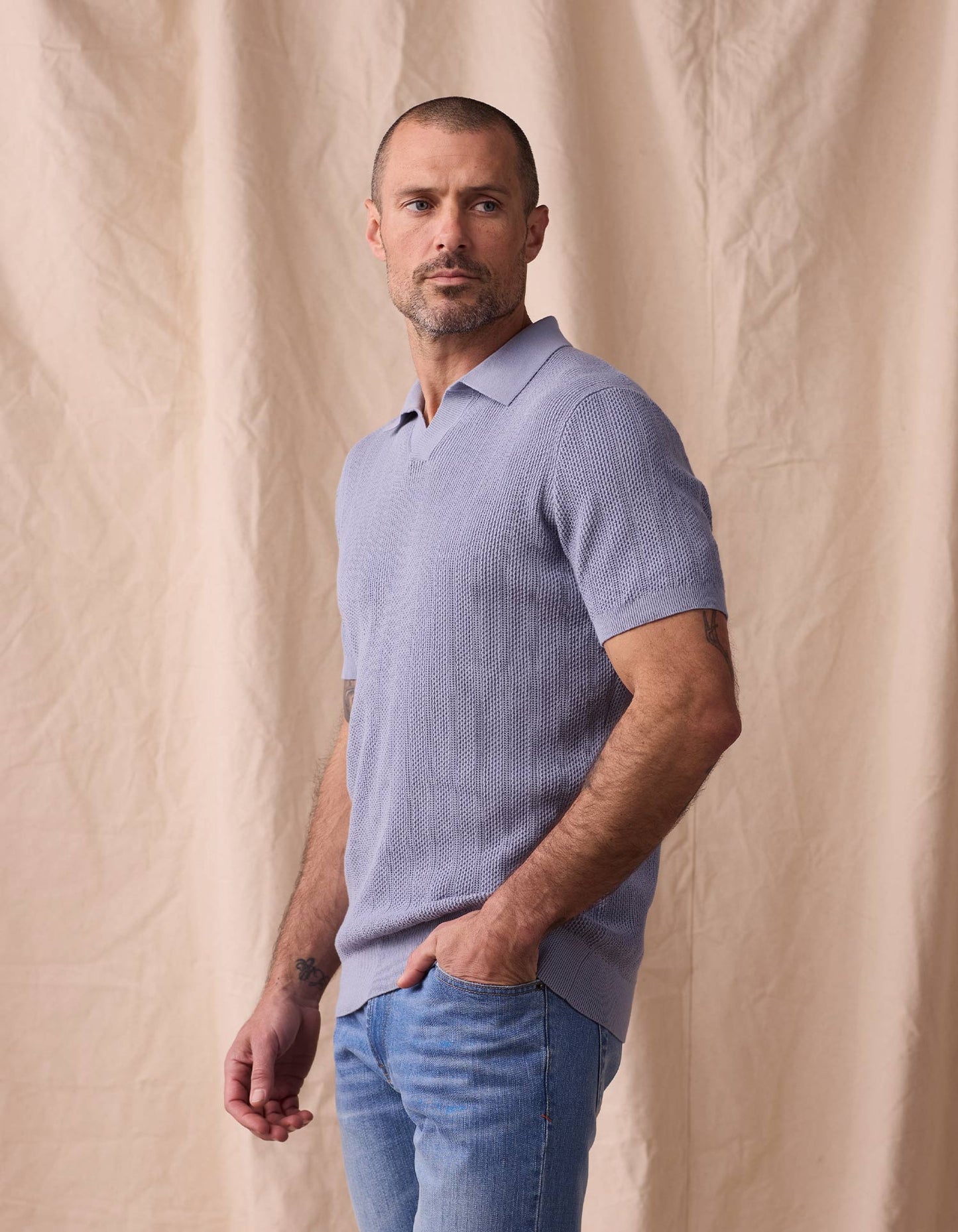 Robles Textured Knit Polo