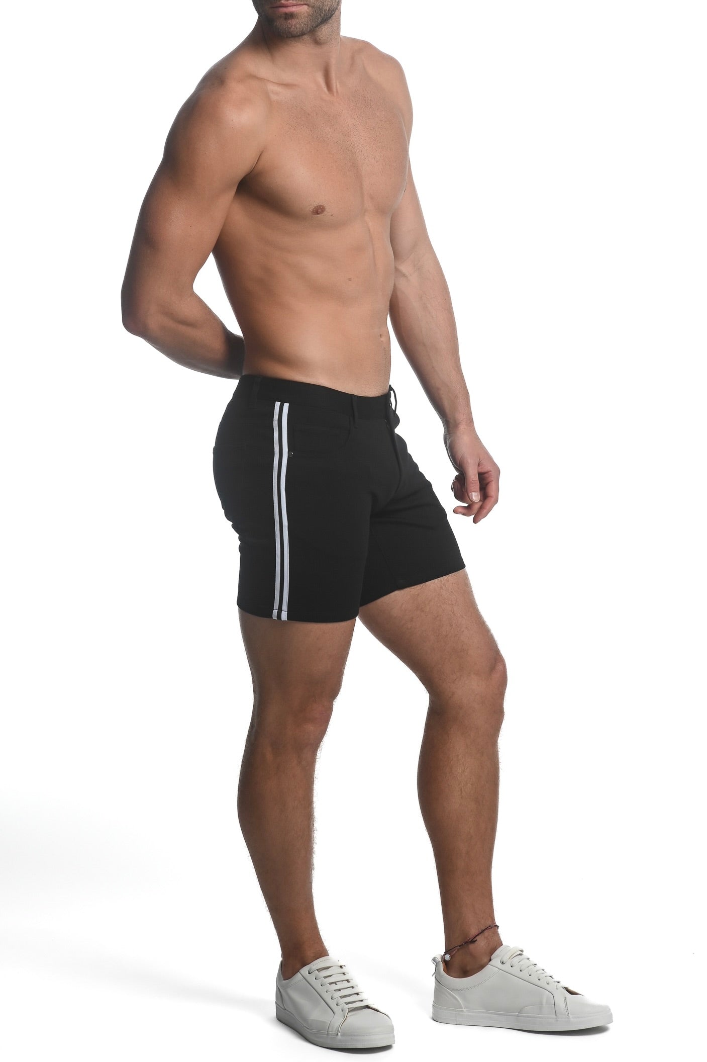 5" Knit Jean Short With Side Tape