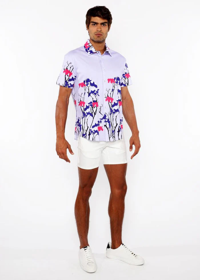 Print Cotton Jersey Knit S/S Shirt