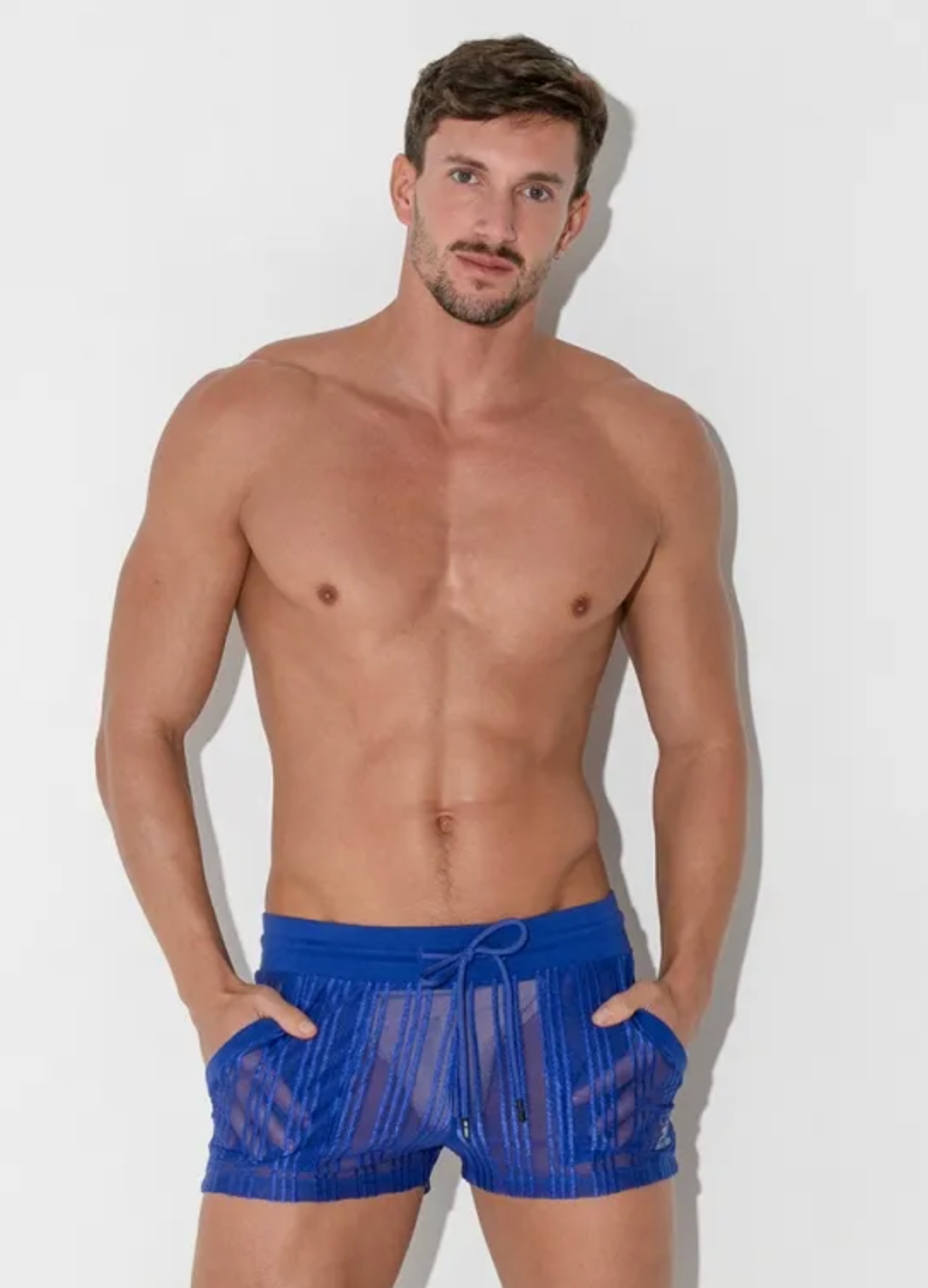 Mesh Pinstripe Short