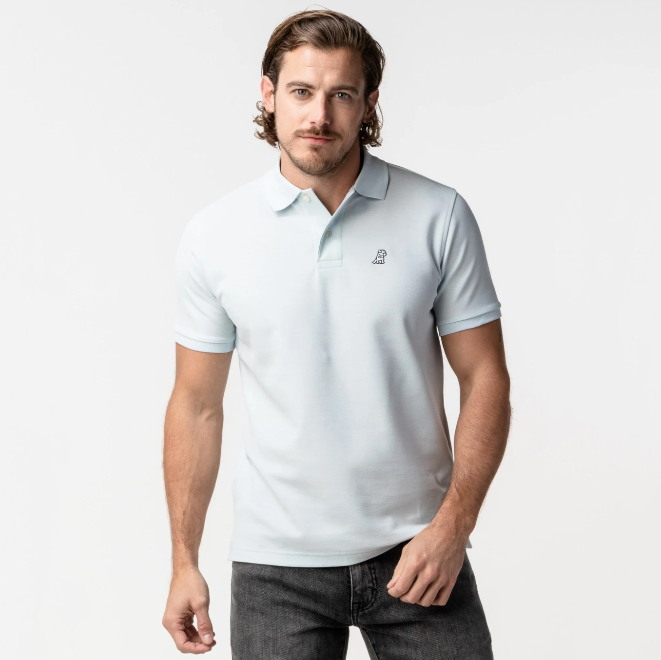 Polo Shirt White Bark