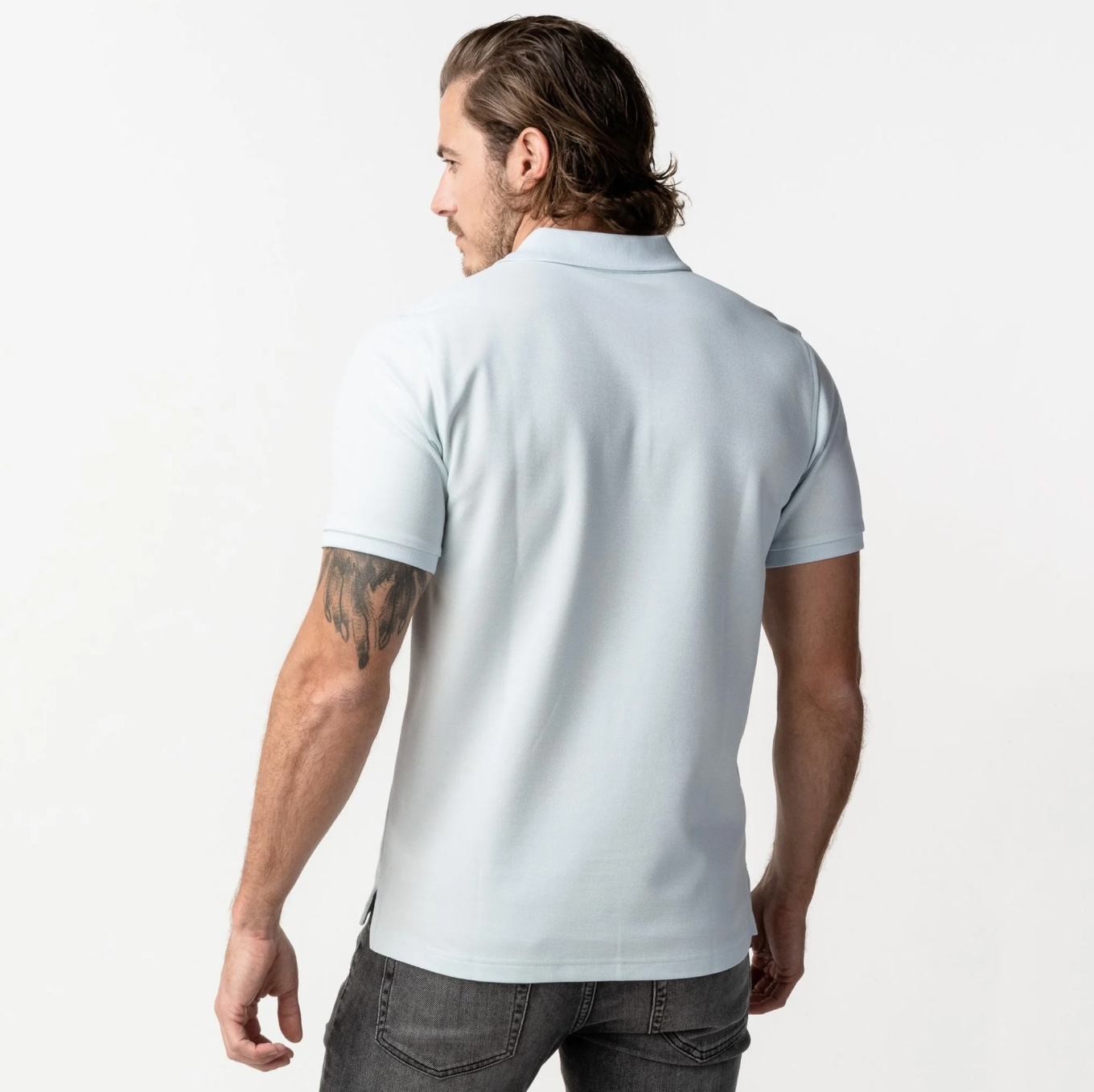 Polo Shirt White Bark