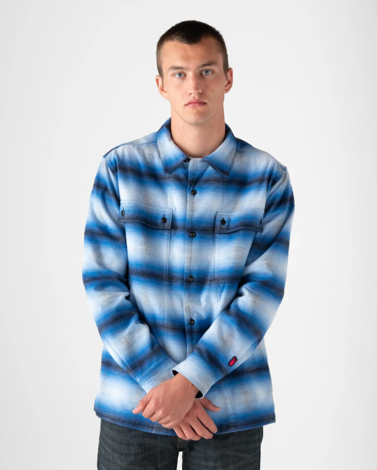 Biodegradable Ombre Flannel Shirt