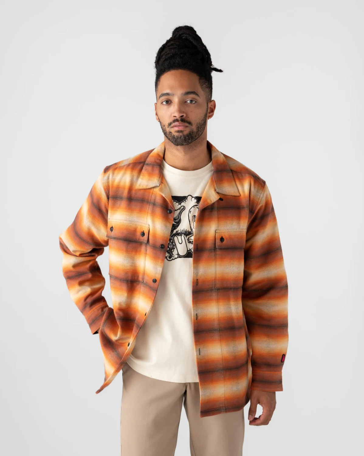 Biodegradable Ombre Flannel Shirt