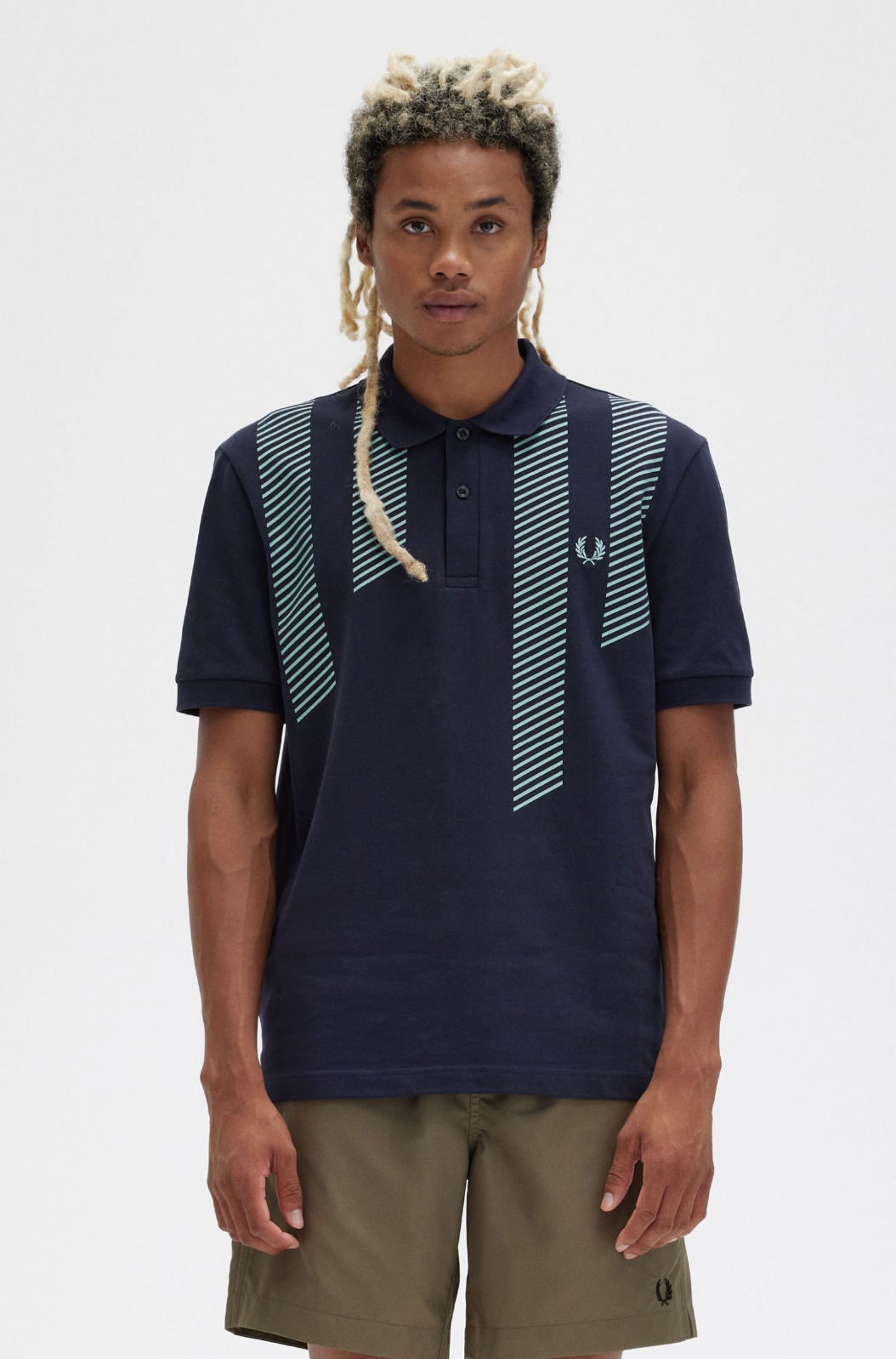 Glitch Stripes Polo Shirt