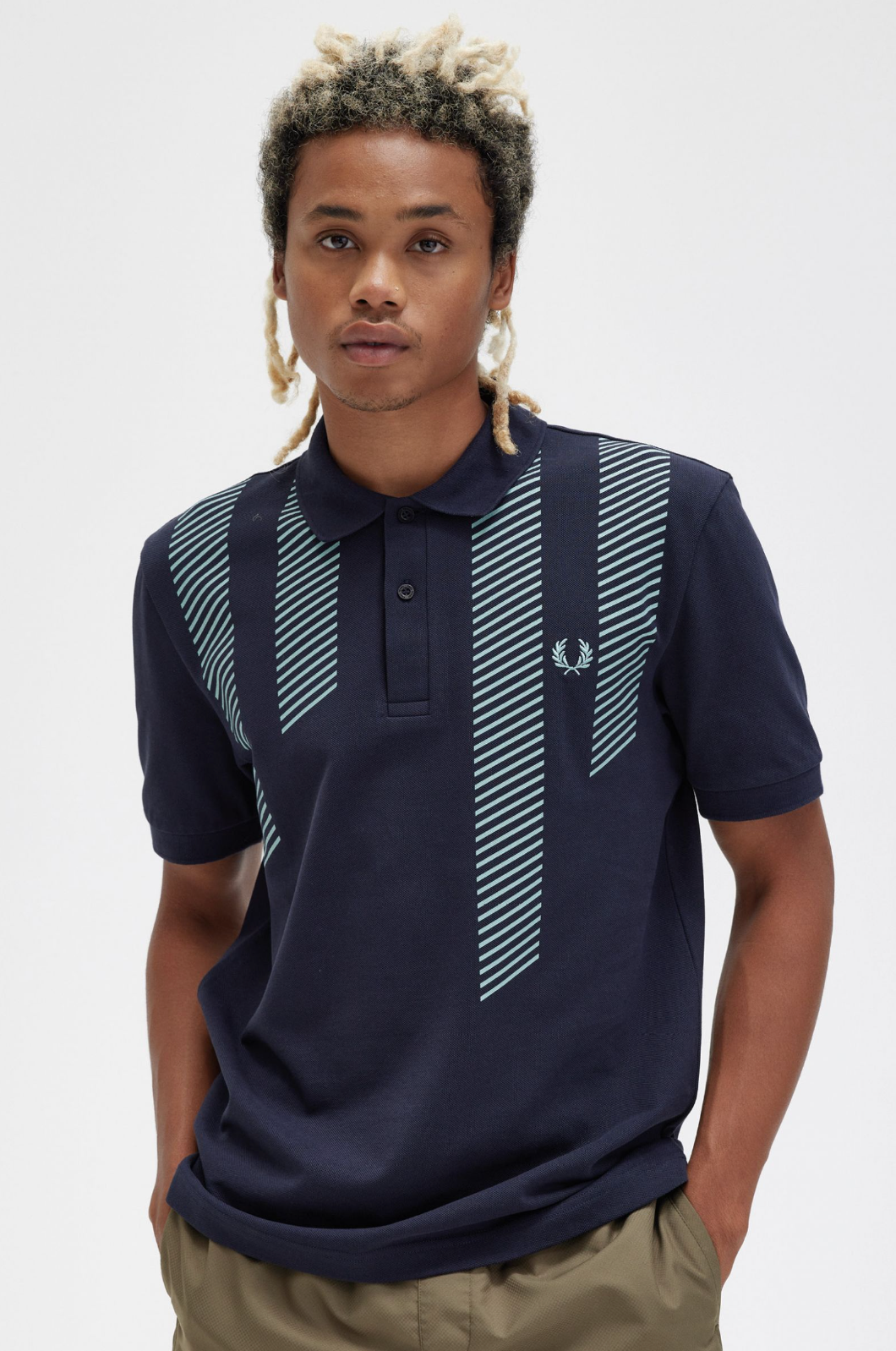 Glitch Stripes Polo Shirt