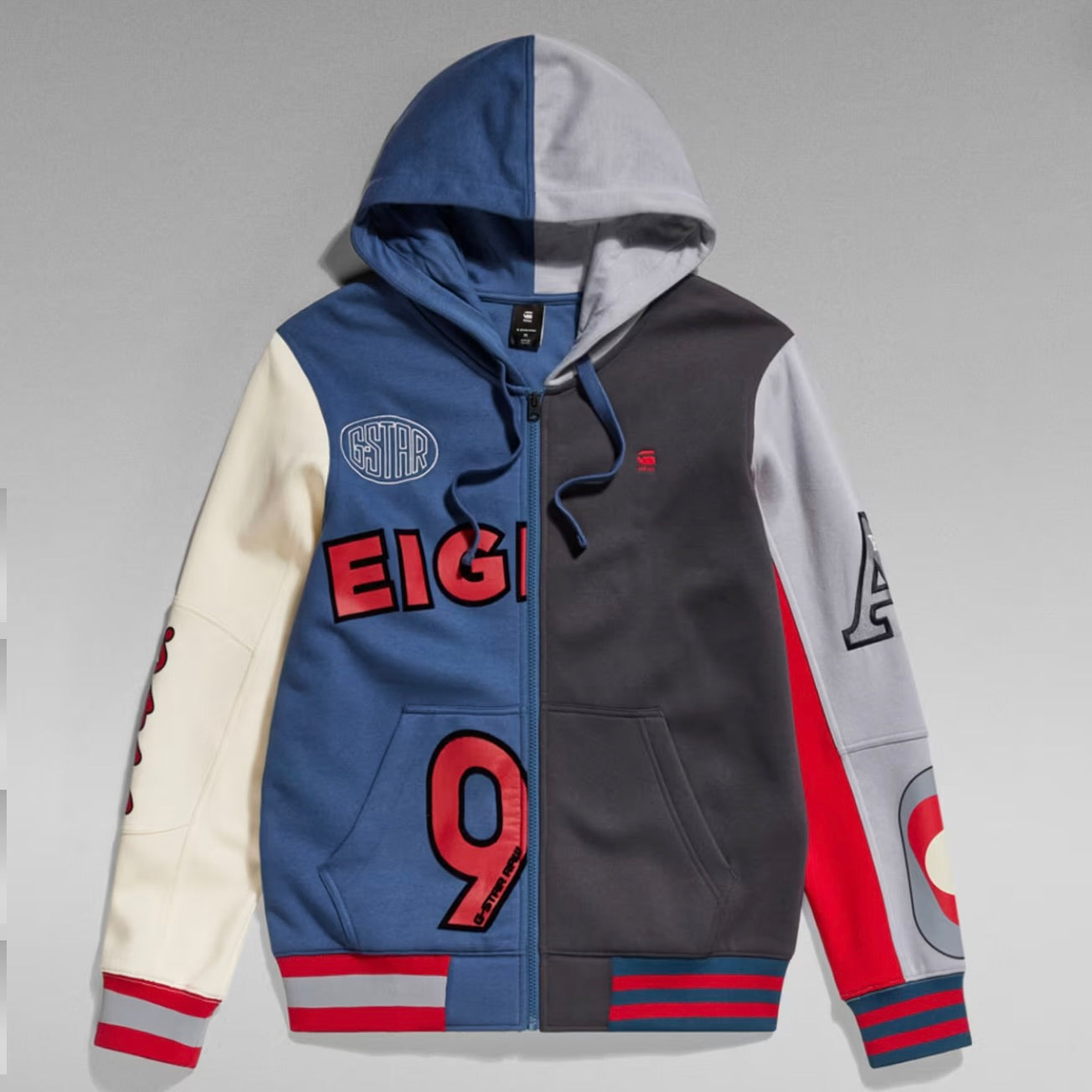 Varsity Hooded Zip Thru Sweater