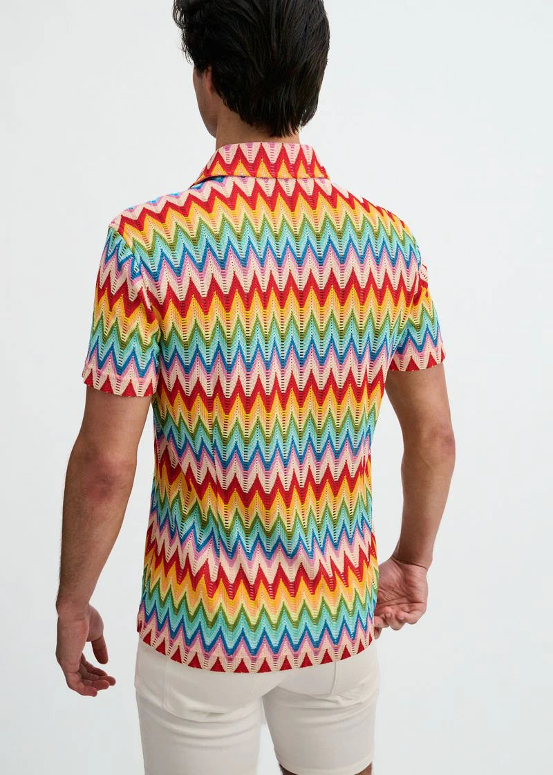 Open Mesh Knit S/S Shirt
