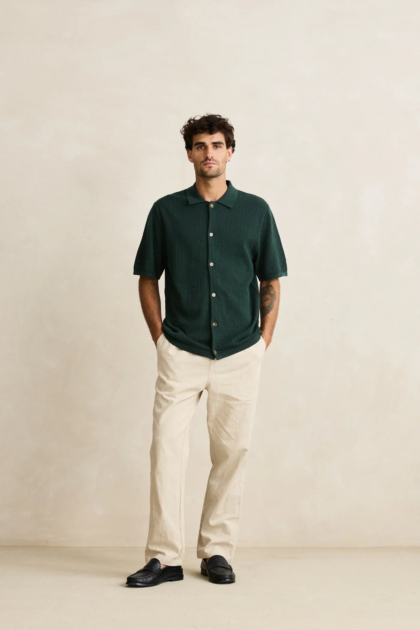 Textured Knit S/S Shirt