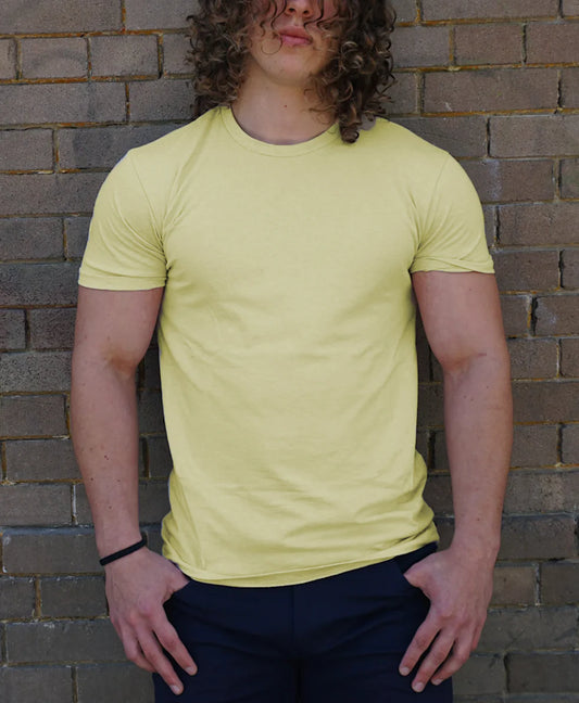 ROLO BASIC CREW NECK T-SHIRT - BANANA CREAM