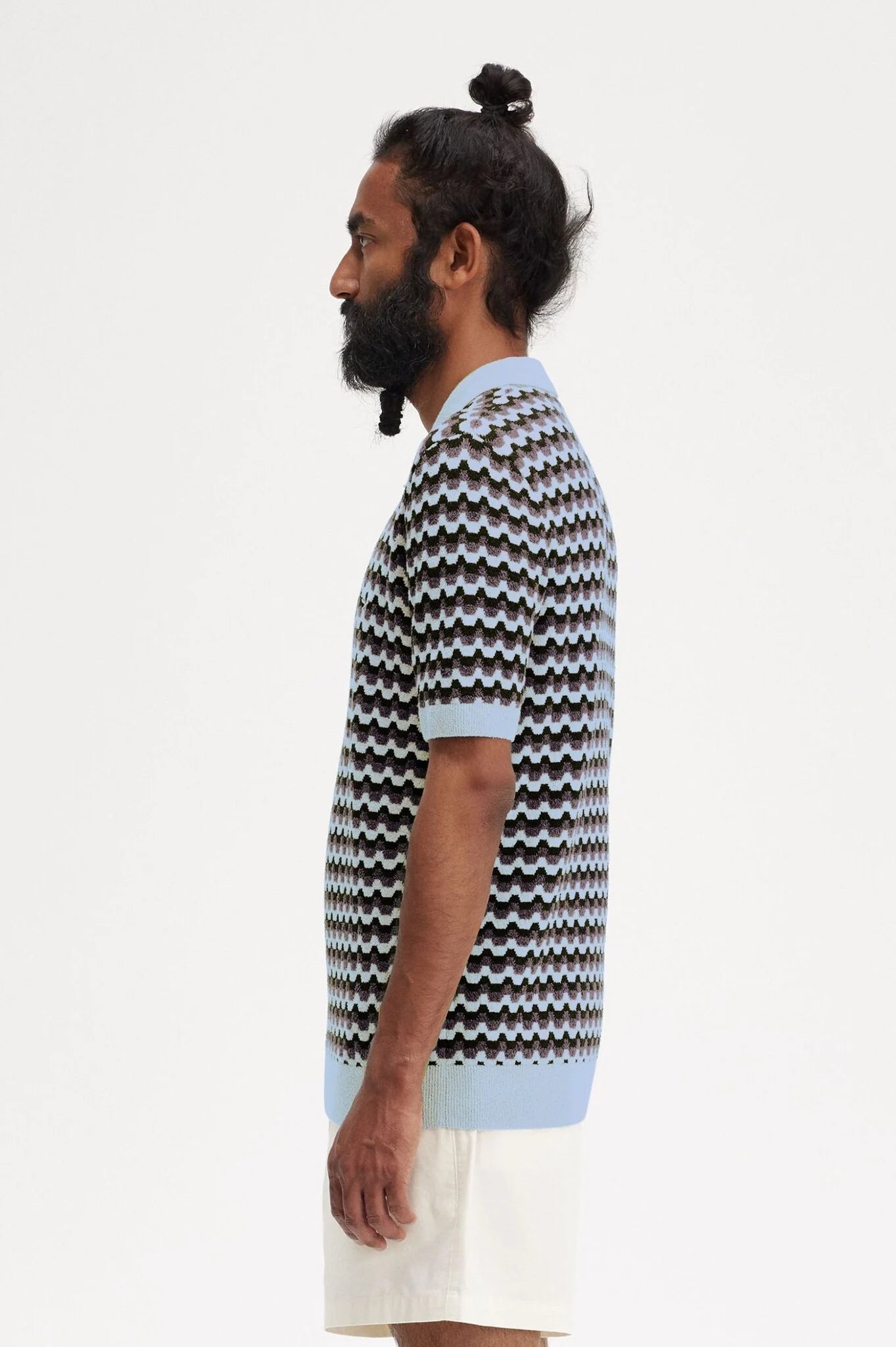 Boucle Jacquard Knitted Shirt