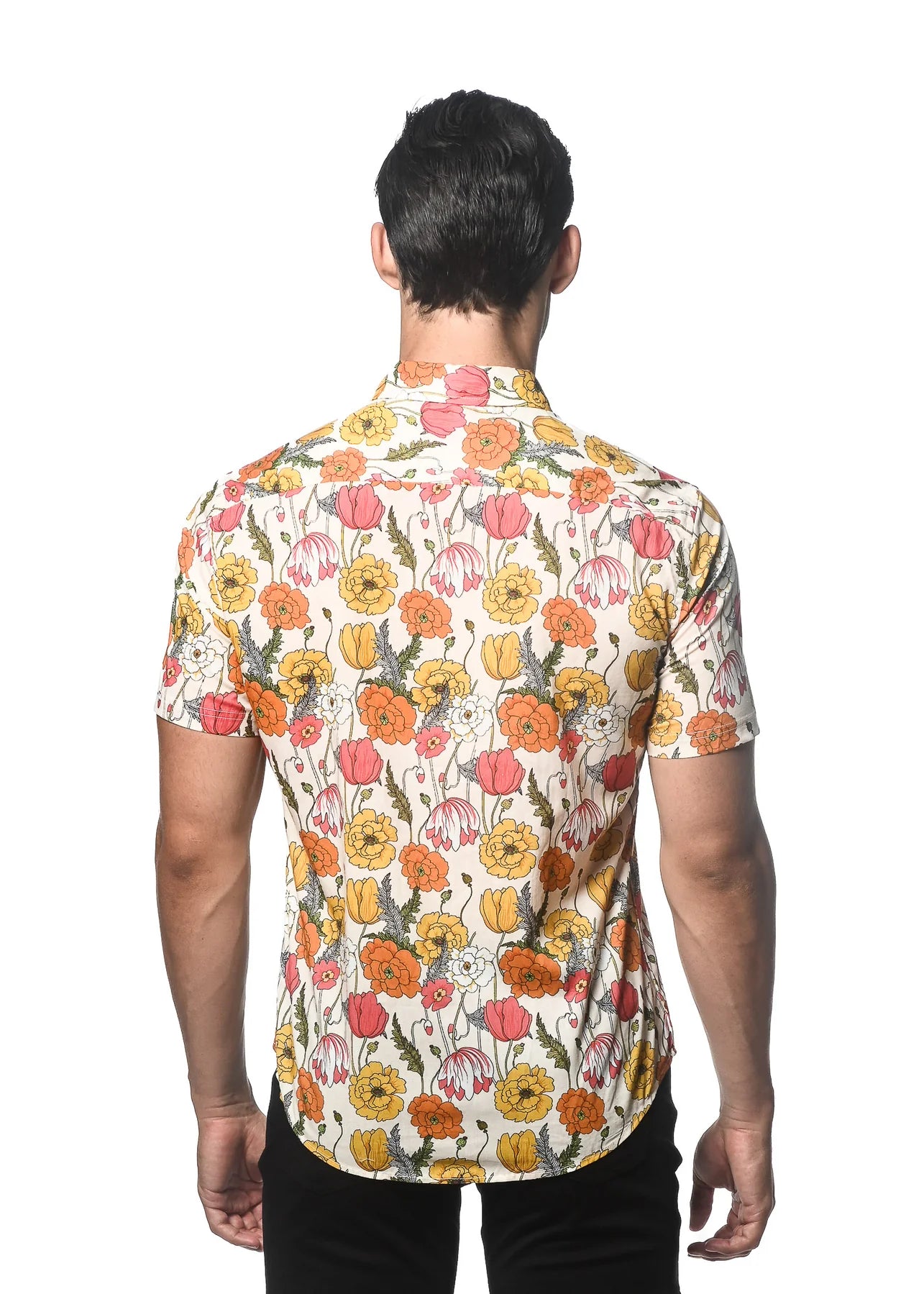 Printed Cotton Tencel S/S Shirt