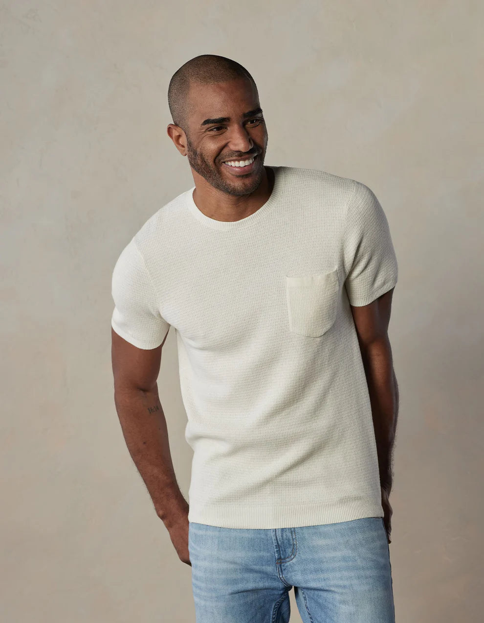 Waffle Knit Sweater Tee