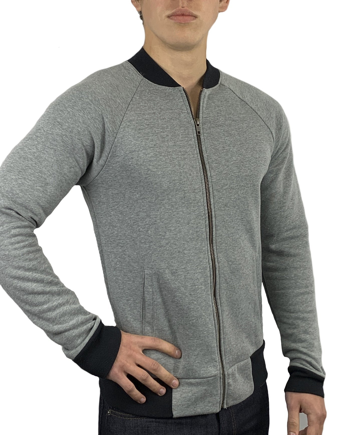 ROLO PREMIUM HEATHER BOMBER DARK HEATHER GRAY