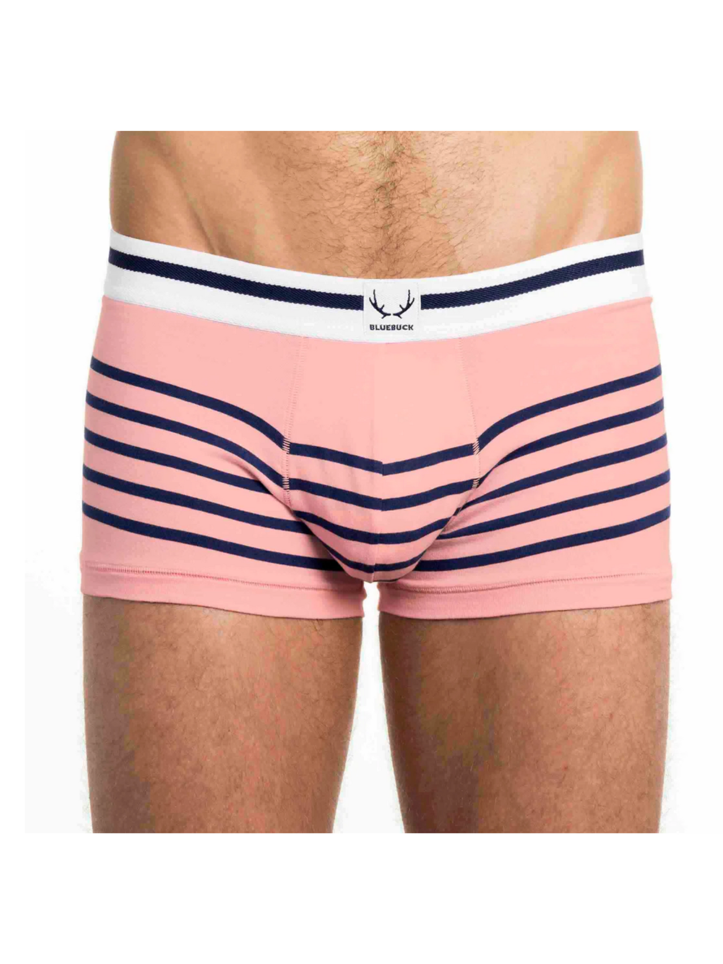 Nautical Trunk Pink - Navy Stripes