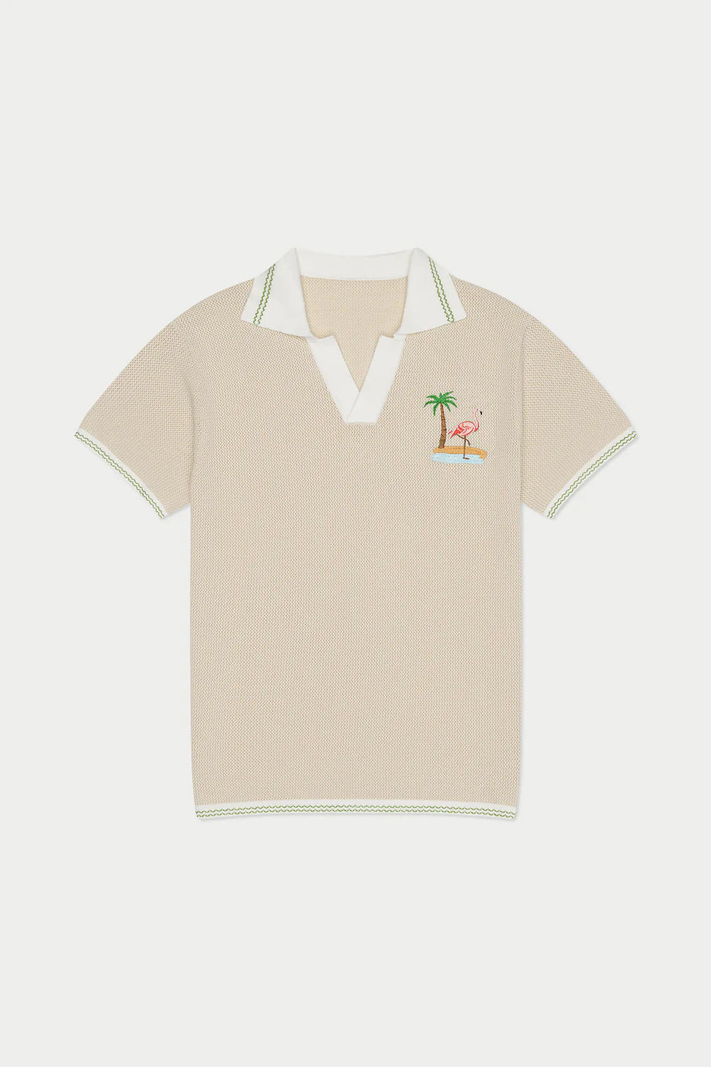 Flamingo Beach Knit Polo