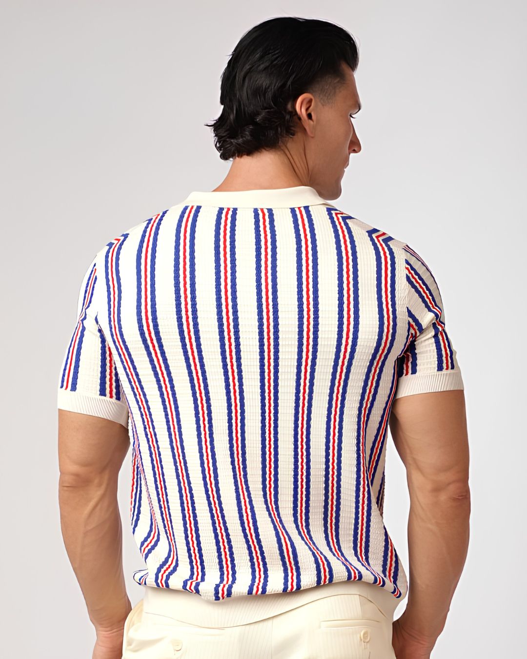 Silk/Tencel Button Front Knit Shirt
