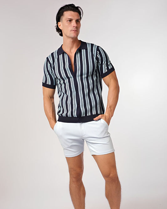 Silk/Tencel Button Front Knit Shirt
