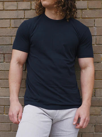 ROLO LUXURY CREW NECK T-SHIRT - MIDNIGHT NAVY
