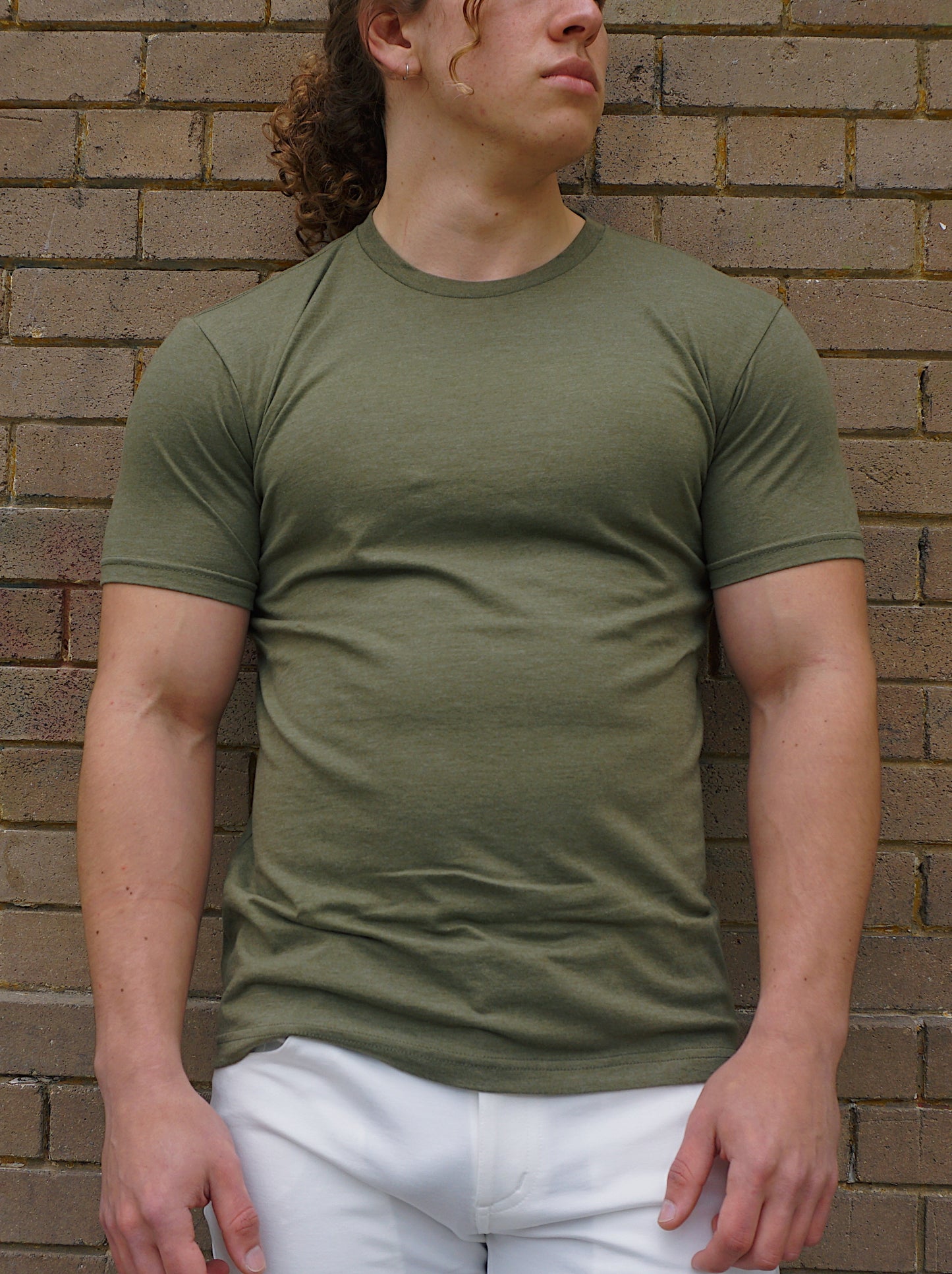 ROLO BASIC CREW NECK T-SHIRT - MILITARY GREEN