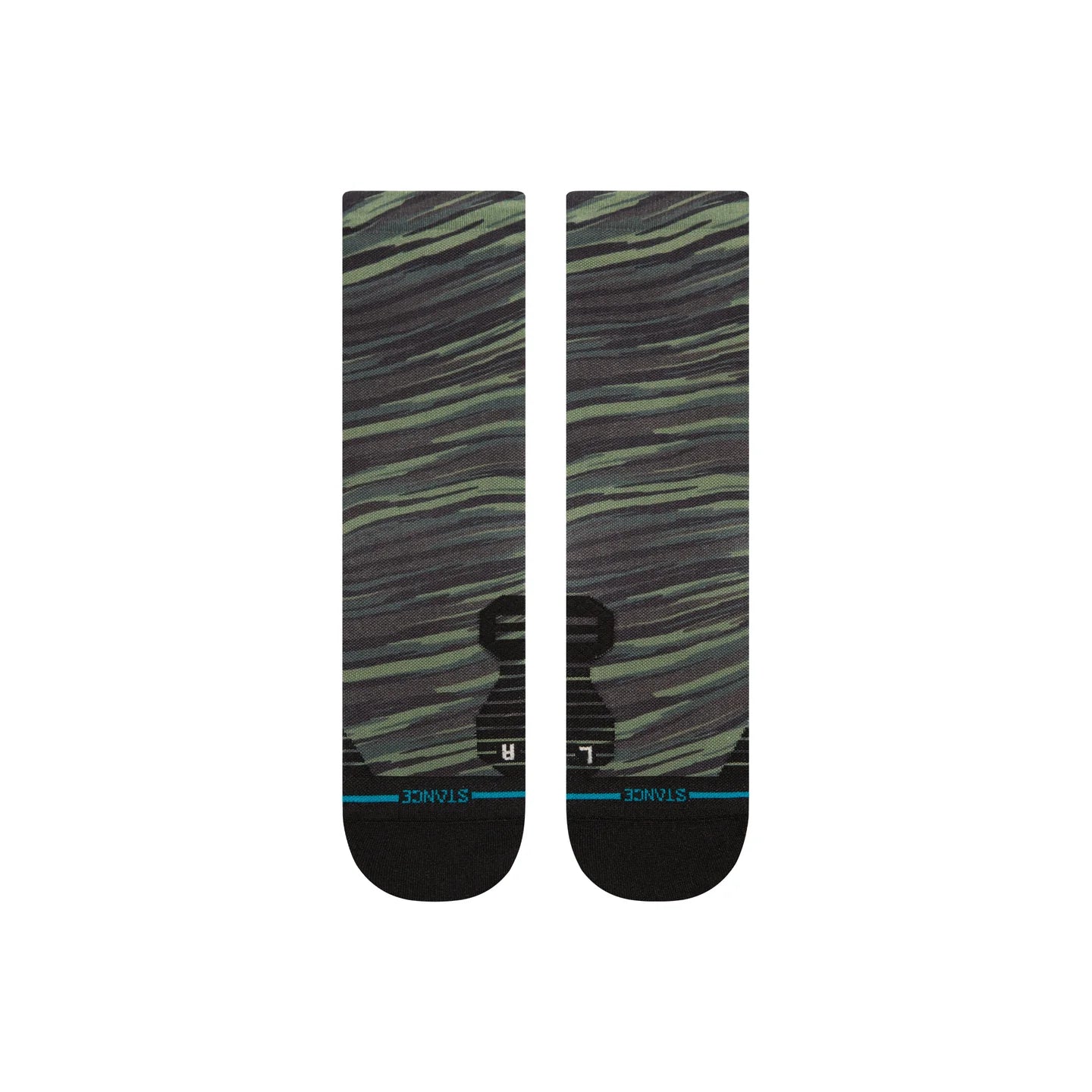 Slant Crew Socks Greencamo