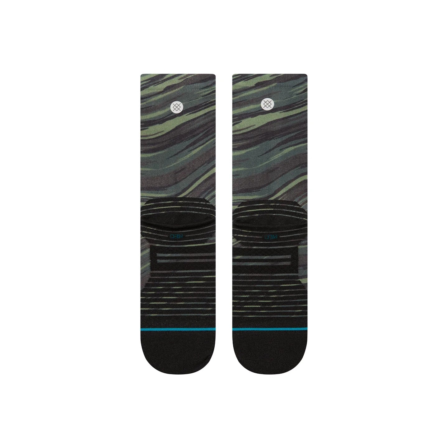 Slant Crew Socks Greencamo