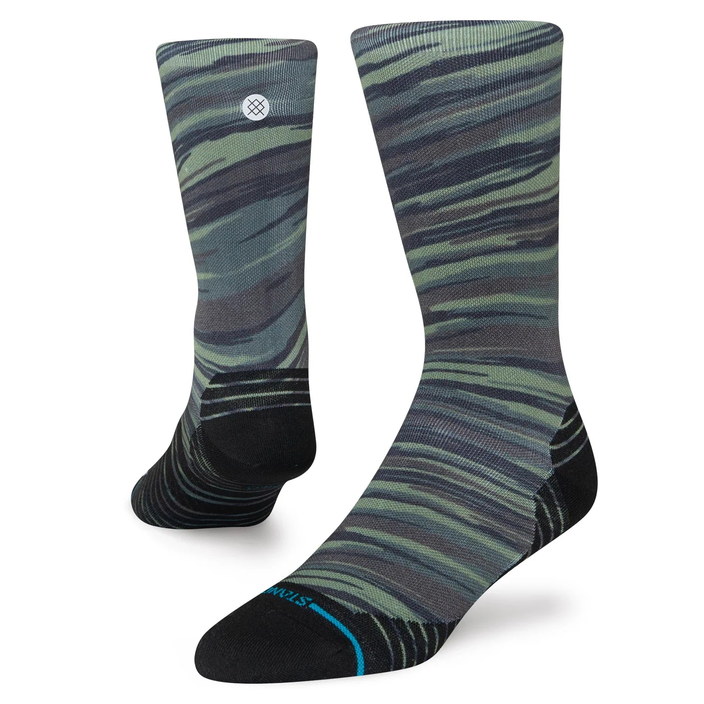 Slant Crew Socks Greencamo