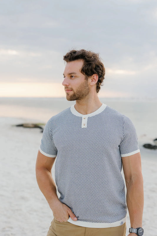 Edgartown Seawell Knit Henley Tee