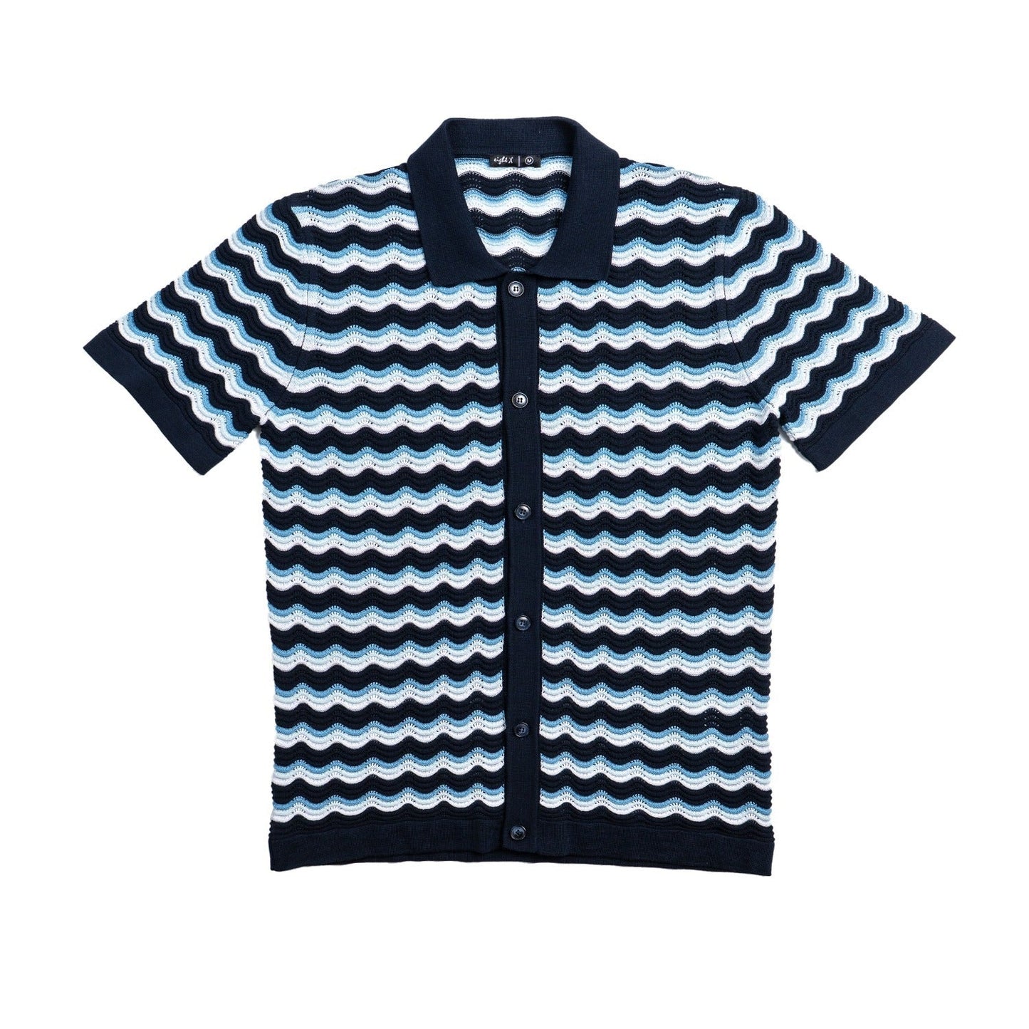 The Ripple Crochet S/S Button Up