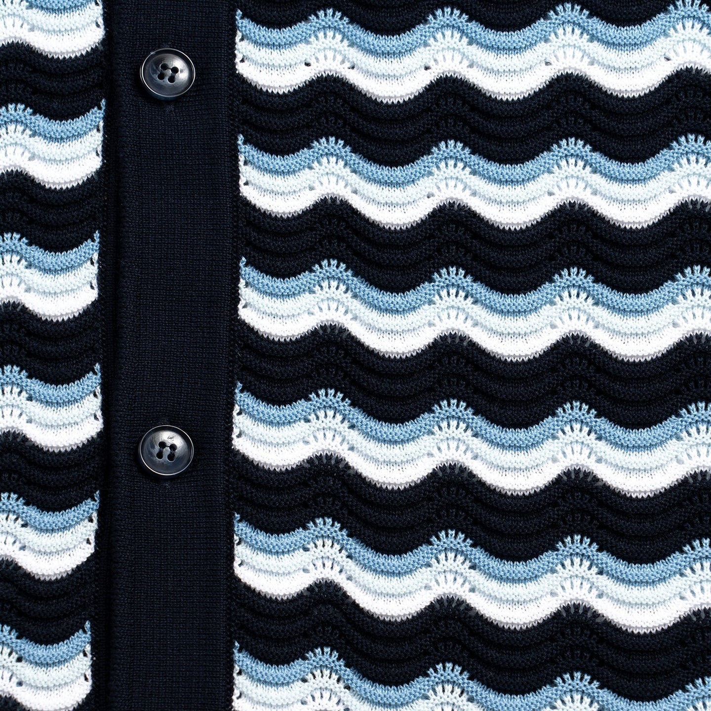 The Ripple Crochet S/S Button Up