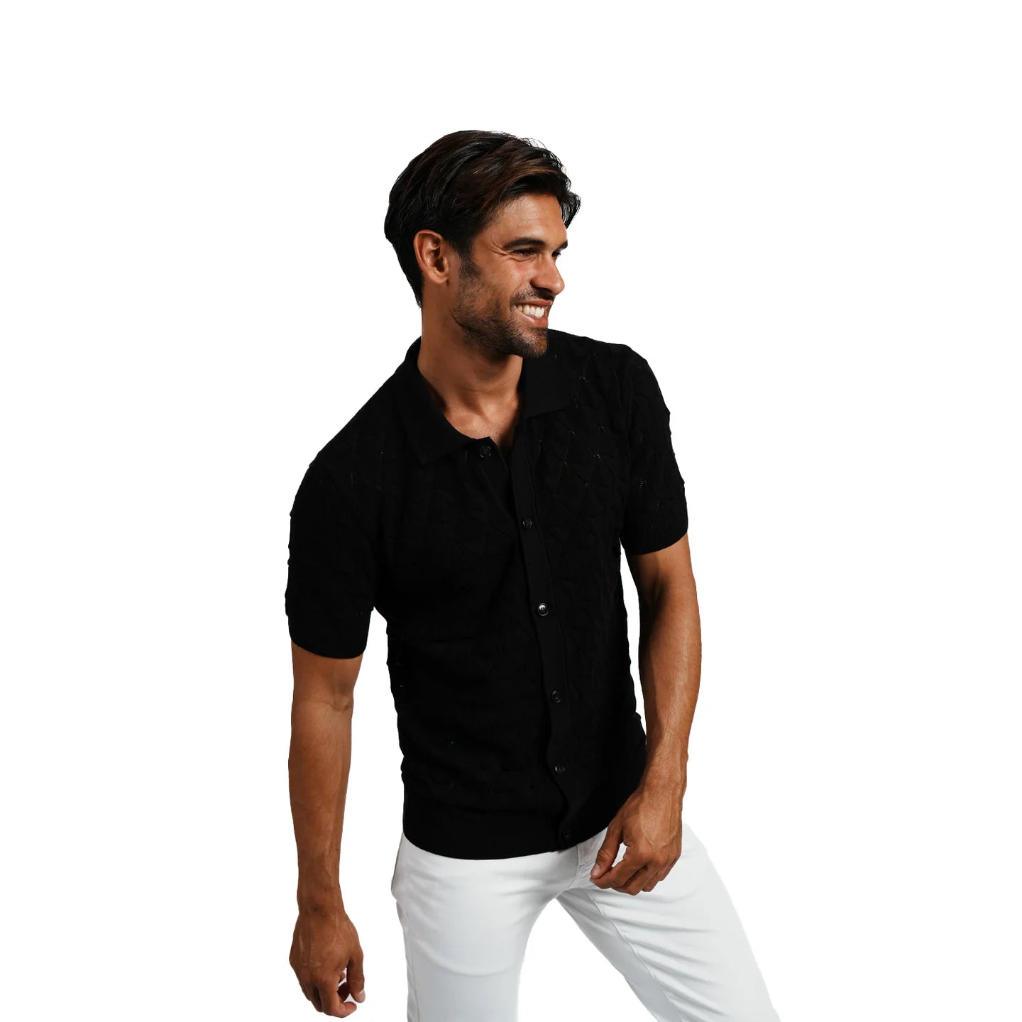 Spire Crochet S/S Button Up